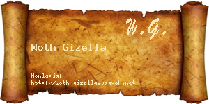 Woth Gizella névjegykártya